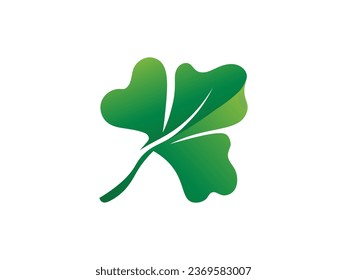 Diseño de color gradiente con logotipo de hoja. vector de logotipo de hoja