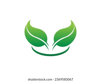Leaf logo gradient colorful design. leaf logo vector