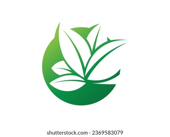 Leaf logo gradient colorful design. leaf logo vector
