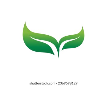 Leaf logo gradient colorful design. leaf logo vector