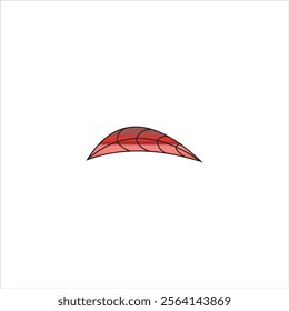 Leaf logo with gradient red color on white background