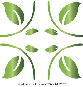 leaf logo with green color