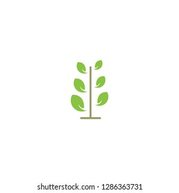 leaf logo, green logo , growth logo vector template