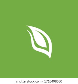Imagen vectorial de naturaleza verde del logotipo de la hoja