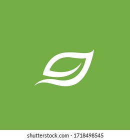 Leaf logo green nature vector image