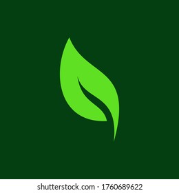 leaf logo, green logo vector eps 10