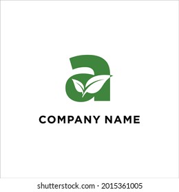 Leaf Logo Green Logo Vector Stock Vector