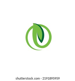 leaf logo icon 1 initial G technology illustration