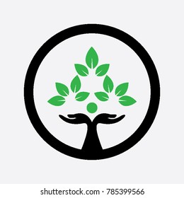 leaf logo icon 