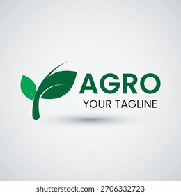 Icono del logotipo de la hoja para la Ilustración vectorial del símbolo gráfico del estilo de la línea terrestre verde de la tierra de la granja agronomía