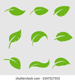 Leaf Logo icon design element 