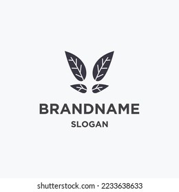 Plantilla de diseño de icono de logotipo de hoja de papel ilustración vectorial