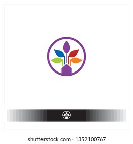 
leaf logo icon. EPS 10