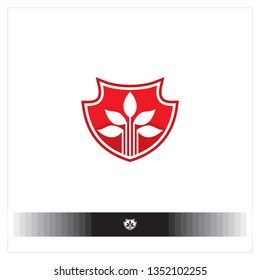 leaf logo icon. EPS 10