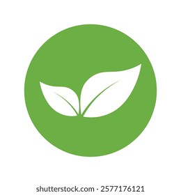 Leaf Logo Icon Graphic Background Template