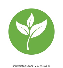 Leaf Logo Icon Graphic Background Template