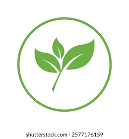 Leaf Logo Icon Graphic Background Template