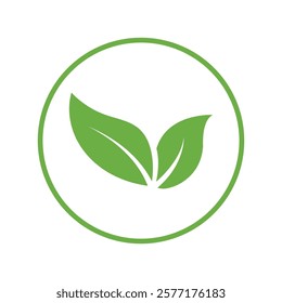 Leaf Logo Icon Graphic Background Template