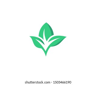 Leaf logo icon green nature eco 