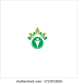 Blatt Logo Symbol Illustration. Community, Vektorillustration Design Pflege