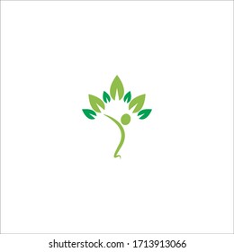 leaf logo icon illustration. community, vector design care