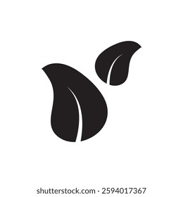 leaf logo icon illustration flat