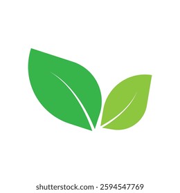 leaf logo icon illustration flat
