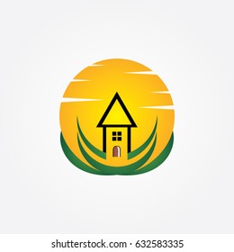 leaf logo, icon nature