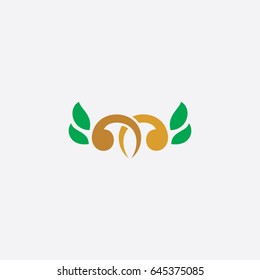 leaf logo, icon nature