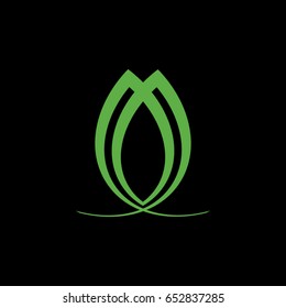 leaf logo, icon nature