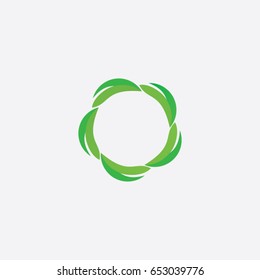 leaf logo, icon nature