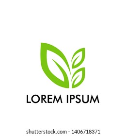 leaf logo icon for nature, environment or agriculture industry