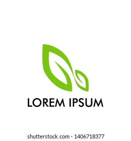 leaf logo icon for nature, environment or agriculture industry