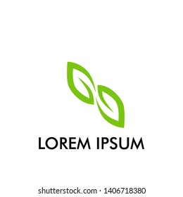 leaf logo icon for nature, environment or agriculture industry