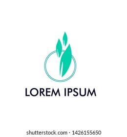 leaf logo icon for nature or environment company