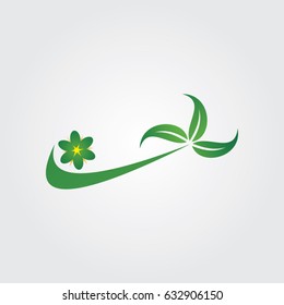 leaf logo, icon nature spa