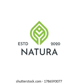 Leaf Logo Icon Premium Minimal emblem design template