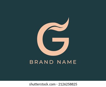 Leaf Logo icon symbol with Letter G. Vector logo template