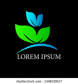 leaf logo icon, symbol, sign for nature, farm or agriculture company