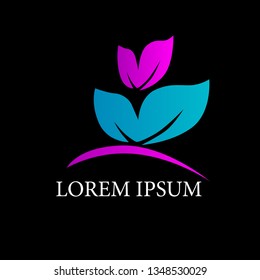 leaf logo icon, symbol, sign for nature, farm or agriculture company