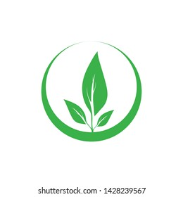 LEAF LOGO ICON TEMPLATE DESIGN 