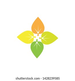 LEAF LOGO ICON TEMPLATE DESIGN 