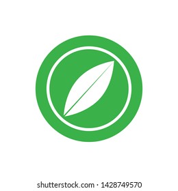 leaf logo icon template design nature