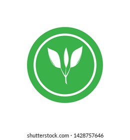 leaf logo icon template design ecology 