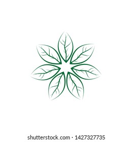 LEAF LOGO ICON TEMPLATE SYMBOL DESIGN