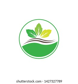 LEAF LOGO ICON TEMPLATE SYMBOL DESIGN