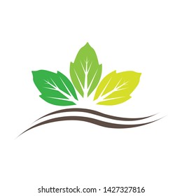 LEAF LOGO ICON TEMPLATE SYMBOL DESIGN