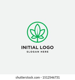 leaf logo and icon. vector