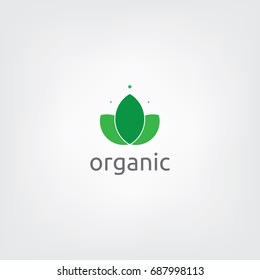leaf logo icon vector.