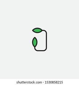 Leaf logo and icon vector illustration design template. inspiration from the initial letters of the logo icon J leaf. vector